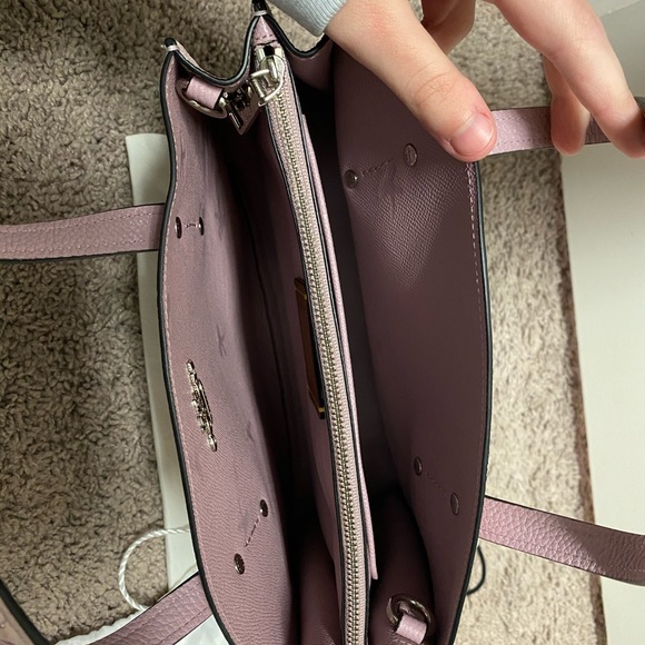 Pink Leather Flower Coach Purse - Picture 6 of 8